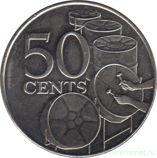 Монета. Тринидад и Тобаго. 50 центов 2003 год.