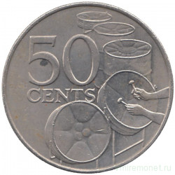 Монета. Тринидад и Тобаго. 50 центов 2003 год.