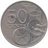 Монета. Тринидад и Тобаго. 50 центов 2003 год.