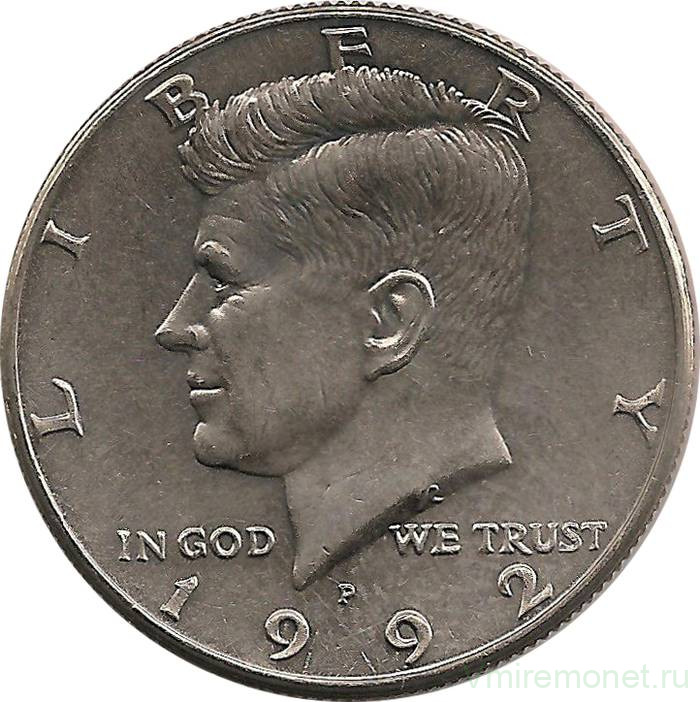 Монета. США. 50 центов 1992 год. Монетный двор P.