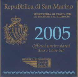 Монеты. Сан-Марино. Набор евро в буклете 2005 год.