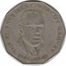 Монета. Ямайка. 50 центов 1989 год. ав.