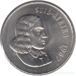 Монета. Южно-Африканская республика (ЮАР). 50 центов 1967 год. Аверс - "SUID AFRIKA".
