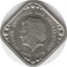 Монета. Нидерланды. 5 центов 1978 год. 30 лет правления королевы Юлианы. ав.