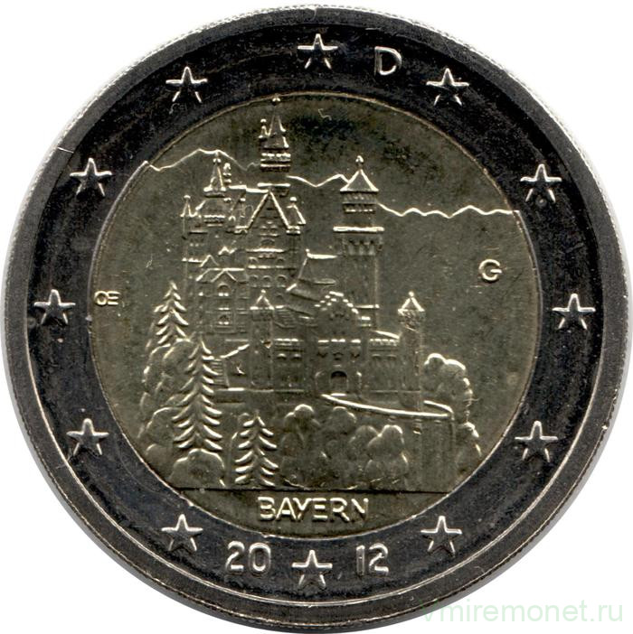 Монета. Германия. 2 евро 2012 год. Бавария (G).
