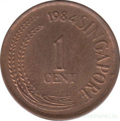 Монета. Сингапур. 1 цент 1984 год.