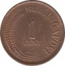 Монета. Сингапур. 1 цент 1984 год. ав.