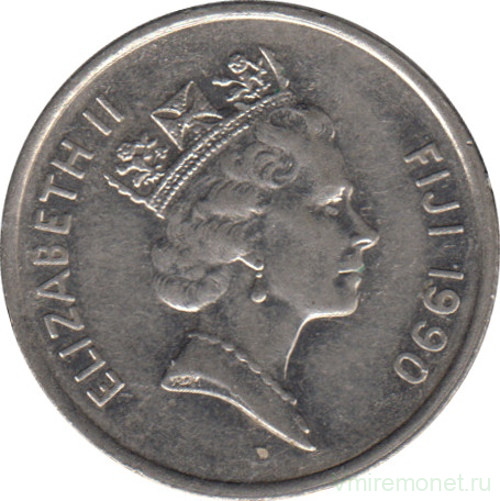 Монета. Фиджи. 5 центов 1990 год.