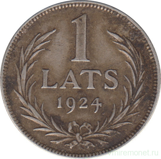 Монета. Латвия. 1 лат 1924 год.