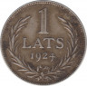 Монета. Латвия. 1 лат 1924 год. ав.