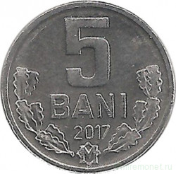 Монета. Молдова. 5 баней 2017 год.