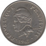 Монета. Французская Полинезия. 20 франков 1967 год. ав.