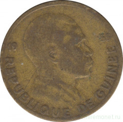 Монета. Гвинея. 5 франков 1959 год.