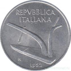 Монета. Италия. 10 лир 1952 год.