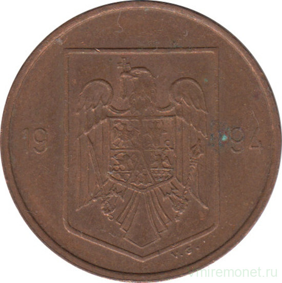 Монета. Румыния. 1 лей 1994 год.