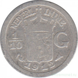 Монета. Нидерландская Ост-Индия. 1/10 гульдена 1912 год.