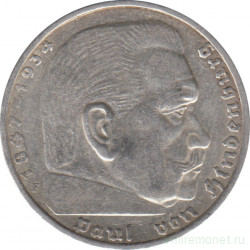Монета. Германия. Третий Рейх. 5 рейхсмарок 1938 год. Монетный двор - Штуттгарт (F).