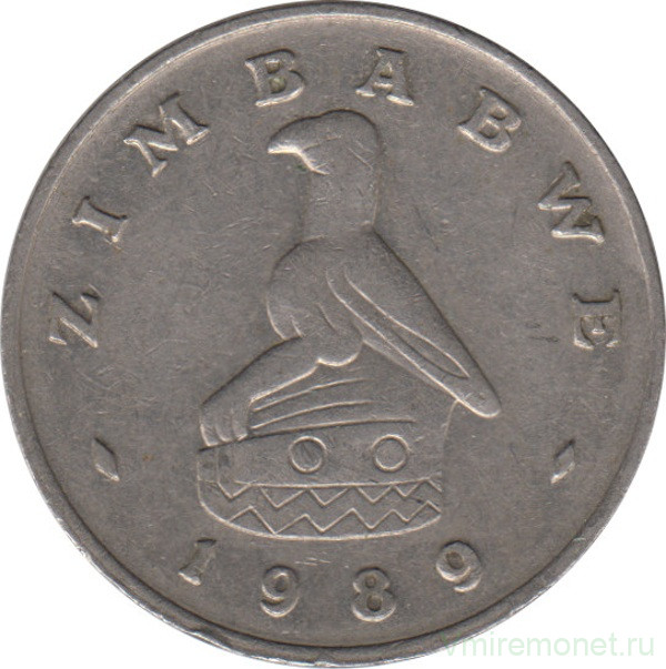 Монета. Зимбабве. 20 центов 1989 год.