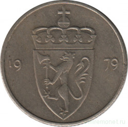 Монета. Норвегия. 50 эре 1979 год.