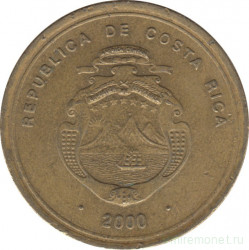 Монета. Коста-Рика. 100 колонов 2000 год.