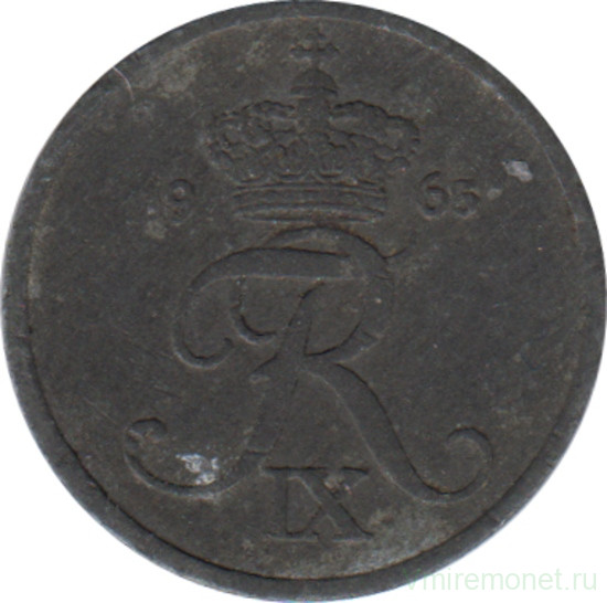 Монета. Дания. 1 эре 1965 год.