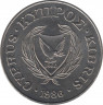 Монета. Кипр. 1 фунт 1986 год. 25 лет Всемирному фонду дикой природы. рев.