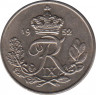 Монета. Дания. 10 эре 1952 год. ав.