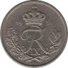 Монета. Дания. 25 эре 1957 год. ав.