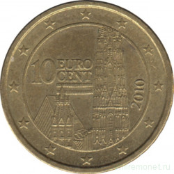 Монета. Австрия. 10 центов 2012 год.