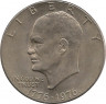 Аверс. Монета. США. 1 доллар 1976 год. 200 лет независимости.