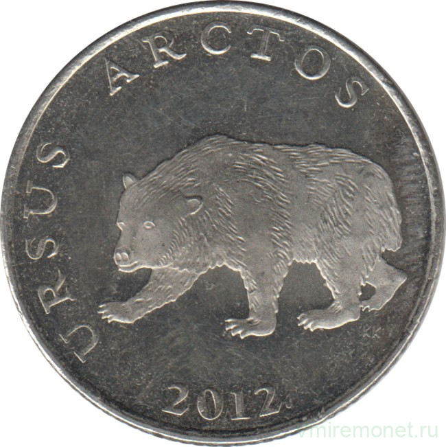 Монета. Хорватия. 5 кун 2012 год.