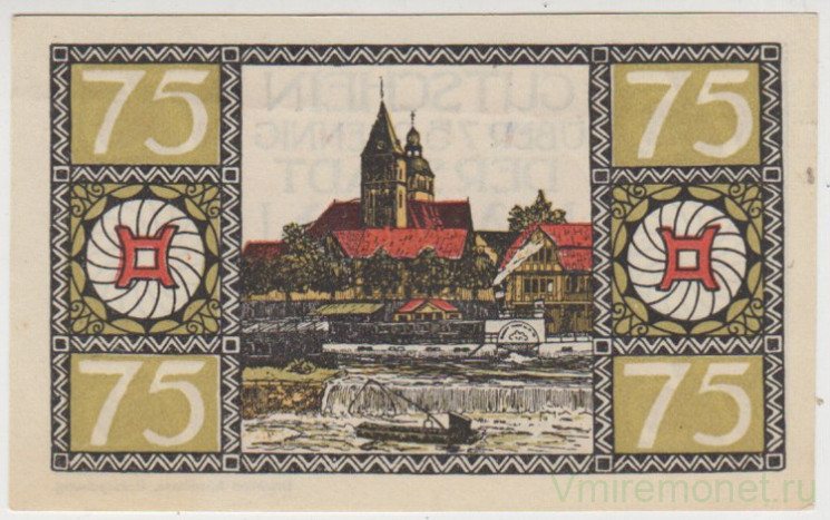 Бона. Нотгельд. Германия. Город Хамелн. 75 пфеннигов 1921 год. Вариант 566.3.2.