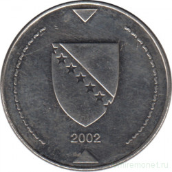 Монета. Босния и Герцеговина. 1 конвертируемая марка 2002 год.