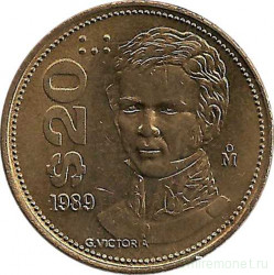 Монета. Мексика. 20 песо 1989 год.