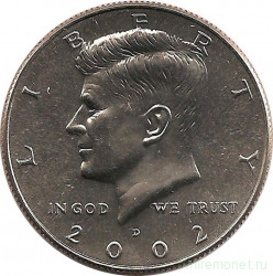 Монета. США. 50 центов 2002 год. Монетный двор D.
