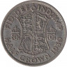 Монета. Великобритания. 1/2 кроны (2.5 шиллинга) 1939 год.