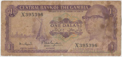 Банкнота. Гамбия. 1 даласи 1972 - 1986 года. Тип 4f.