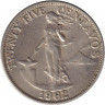 Монета. Филиппины. 25 сентаво 1962 год.
