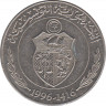 Монета. Тунис. 0.5 динара 1996 год. ав.