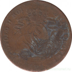 Монета. Бельгия. 2 сантима 1871 год.
