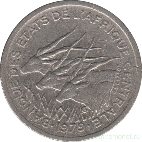 Монета. Центральноафриканский экономический и валютный союз (ВЕАС). 50 франков 1979 год.