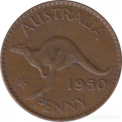 Монета. Австралия. 1 пенни 1950 год.