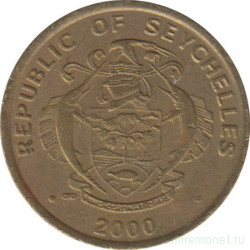 Монета. Сейшельские острова. 5 центов 2000 год.