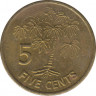 Монета. Сейшельские острова. 5 центов 2000 год. рев.