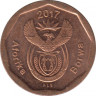 Монета. Южно-Африканская республика (ЮАР). 10 центов 2017 год. ав.