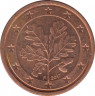 Монета. Германия. 1 цент 2017 год. (F). ав.