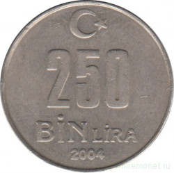 Монета. Турция. 250000 лир 2004 год. 
