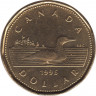 Монета. Канада. 1 доллар 1996 год. ав.