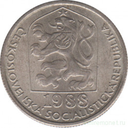 Монета. Чехословакия. 50 геллеров 1988 год.