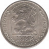  Монета. Чехословакия. 50 геллеров 1988 год. ав.